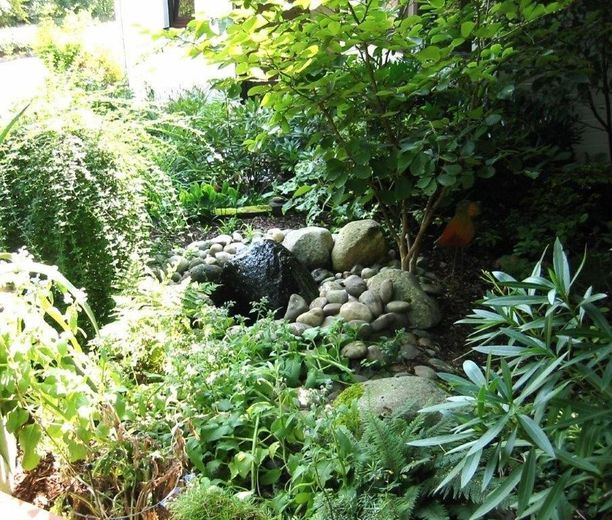 Vorgarten mit Quellstein
