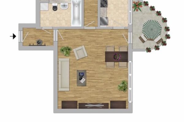 Sonnige 2 Zimmer Wohnung - wohnen am Bavariapark