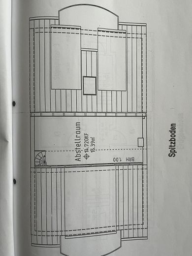Einzigartige, ruhige Dachgeschosswohnung in Bonn Mitte – Grundriss Spitzboden