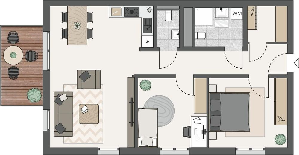 Appartement neuf de 3 pièces avec 84m² de surface habitable et un grand balcon – Photo 6