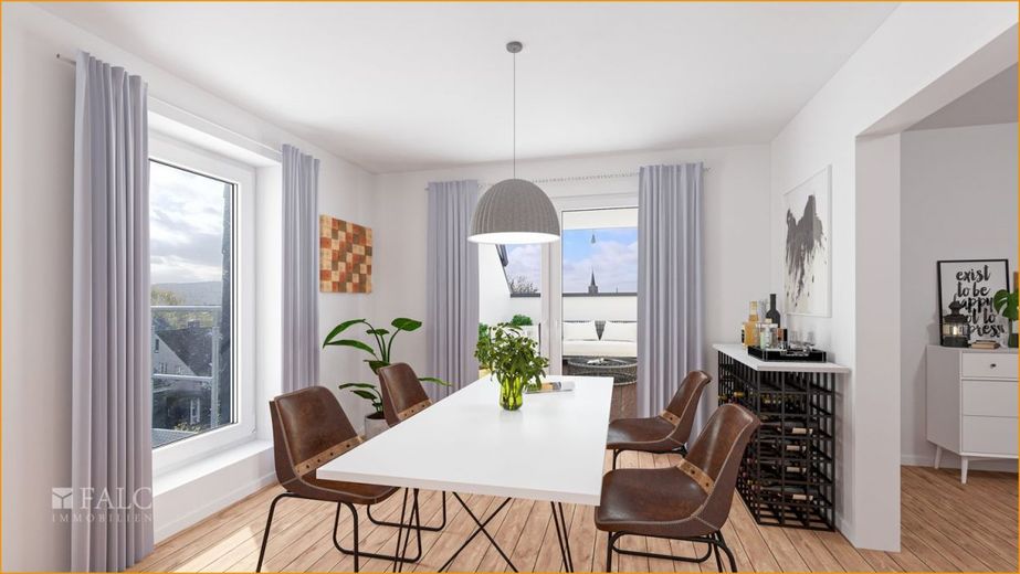 Esszimmer mit Dachterrasse
