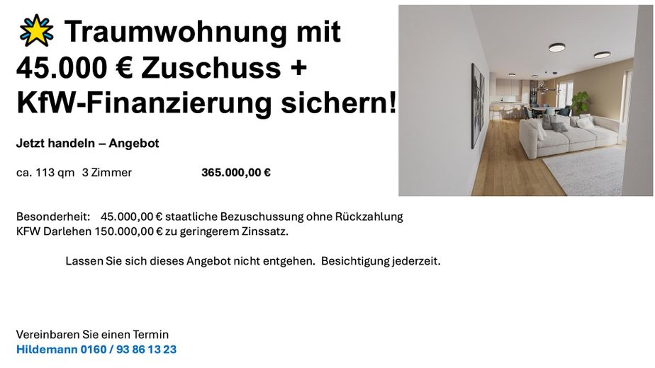 🌟 Traumwohnung mit  45.000 € Zuschuss +  KfW-Finanzierung sichern! – Foto 8