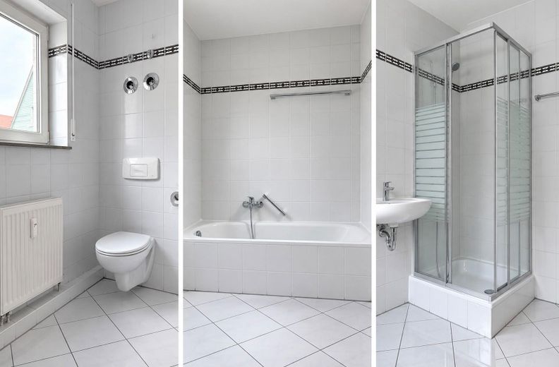 Lichtdurchflutete 2,5-Zimmer-Wohnung mit Loggia und Blick ins Grüne – BADEZIMMER