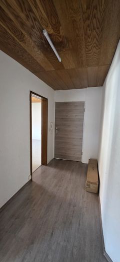Ampio appartamento mansardato di 4 locali a Pforzheim-Brötzingen, circa 110 m², edificio residenziale plurifamiliare ristrutturato – Flur mit Wohnungstür
