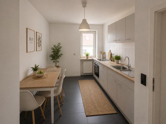 Appartement 2 pièces joliment rénové à Zeitz, à partir du 01.10. – Küche