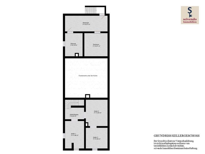 Großes Haus mit Garten: 1-3 Einheiten möglich – Grundriss KG