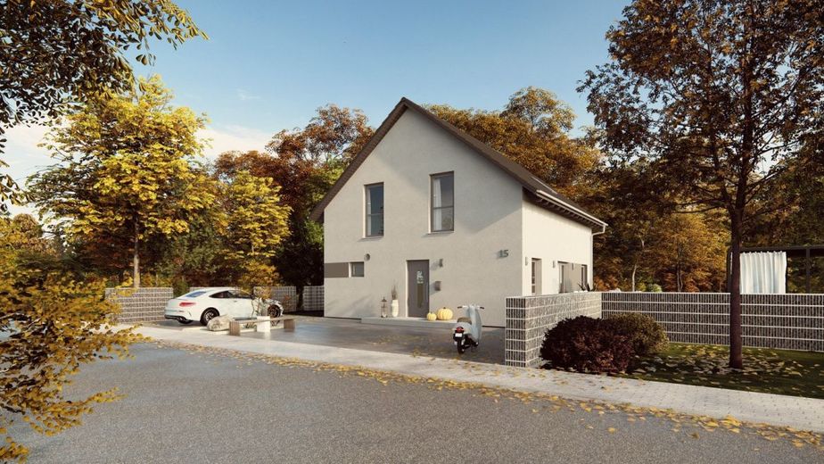DAS KLASSISCHE EINFAMILIENHAUS MIT OFFENER BAUWEISE – Ansicht Eingang