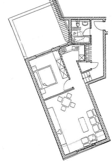 2-Raum-Dachgeschosswohnung in bester Wohnlage von Ilmenau (Südviertel) – Grundriss
