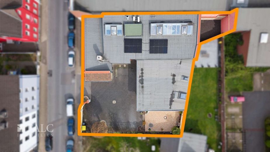 Eventlocation trifft Profiküche- Ihr betriebsfertiger Gewerbestandort mit sofortigem Umsatzpotenzial – Vogelperspektive
