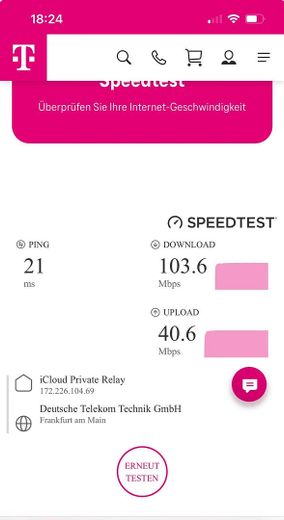 Internetdaten je nach Provider