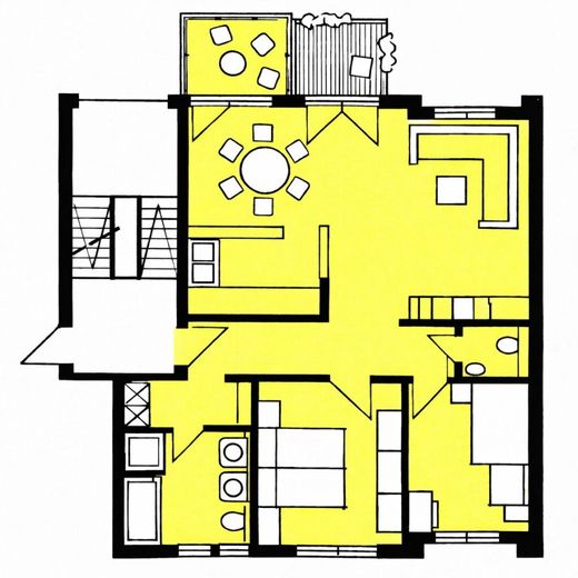 Freiwerdend: Moderne Wohnung mit Balkon und TG in zentraler Lage – Grundriss