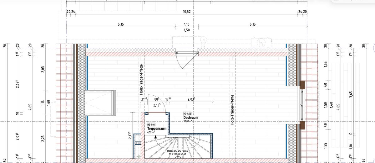 Einfamilienhaus / Doppelhaushälfte/Familien – Grundriss DG