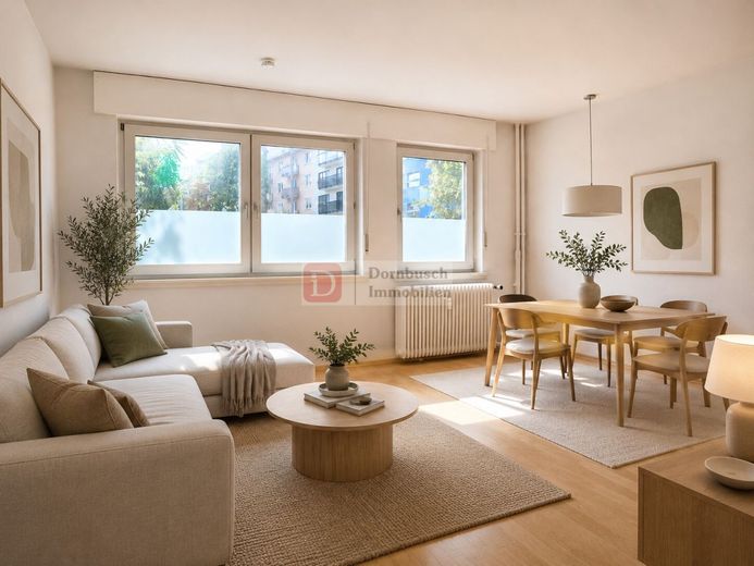 Top!! 1,5-Zimmer-Wohnung nahe der Alten Oper – Wohn- und Essbereich - Visualisierung einer möglichen Einrichtung