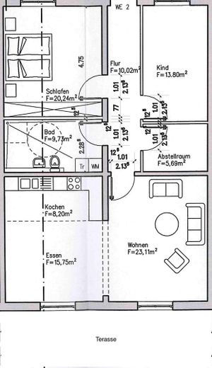 Schöne 3-Zimmer-Erdgeschosswohnung mit Terrasse und EBK – ca. 110 m² neuwertig – Foto 8