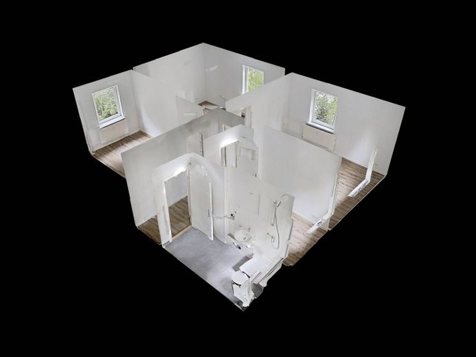 **Herbstliche Ersparnis: 1 NKM FREI** Modern und gemütlich: Schicke 3-Zimmer-Wohnung mit Tageslichtbad – 3D-Ansicht Grundriss