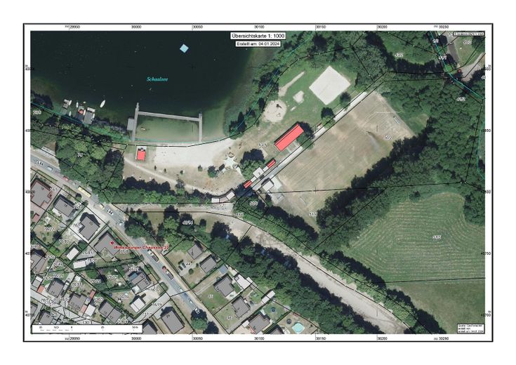 Luftbild Haus mit Badestrand