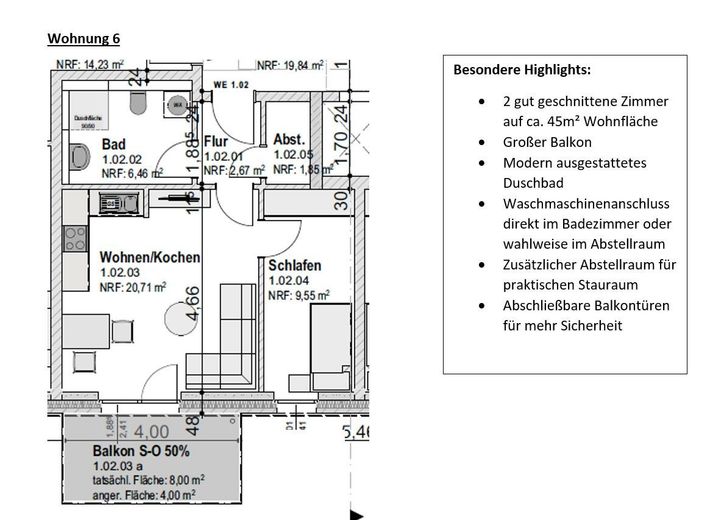 Erstbezug Neubau: Penthouse, 4 Zimmer Wohnung 112 m² Dachterrasse Einbauküche in Neumünster Gadeland – Wohnung 6