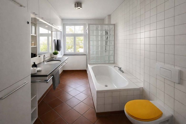 STADTVILLA - TEILBAR ODER ALS EINFAMILIENHAUS NUTZBAR – Tageslichtbadezimmer