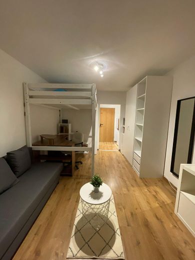 Möblierte 1-Zimmer-Wohnung in Kaiserslautern – 570 € warm all inclusive – Blick vom Wohnzimmer