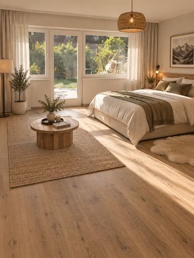 Première occupation à partir du 1.11.2026 – Studio de 43 m² rénové avec des matériaux haut de gamme, terrasse, jardin et vue sur les montagnes – Planung Wohnzimmer