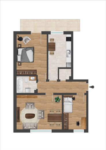Attraktive 3-Zimmer Wohnung mit eigenem Garten – Foto 15