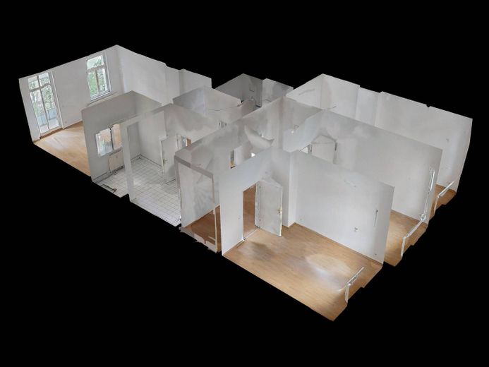परिवार के लिए एक शानदार घर: BALCONY के साथ विशाल 4-कमरों वाला अपार्टमेंट – 3D-Ansicht Grundriss