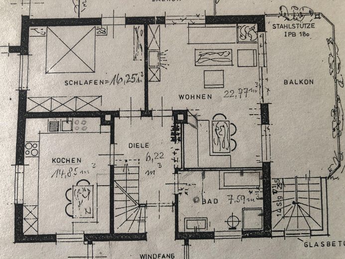 Einfamilienhaus mit Garten und eigenem Bachzugang !! – Grundriss EG mit qm-Angaben