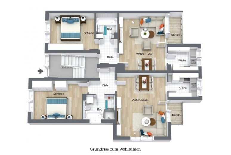 Beispielmöblierung Appartement