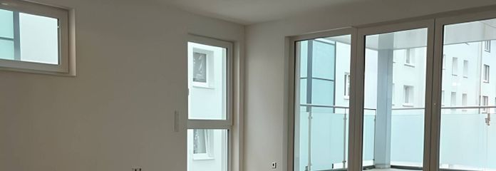 *Traumhaftes wohnen in Solingen*  Moderne 3-Zimmer-Neubauwohnung mit Balkon – Ansicht I: Wohn- und Esszimmer