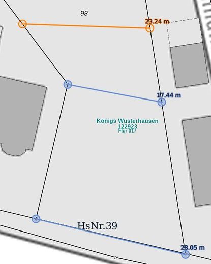 800 m² provisions- und bauträgerfreies Baugrundstück in Königs Wusterhausen (Neue Mühle) – Angaben zur Grundstücksbreite