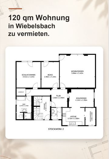 Mieszkanie 4-pokojowe w Groß-Umstadt / Wiebelsbach – Grundriss