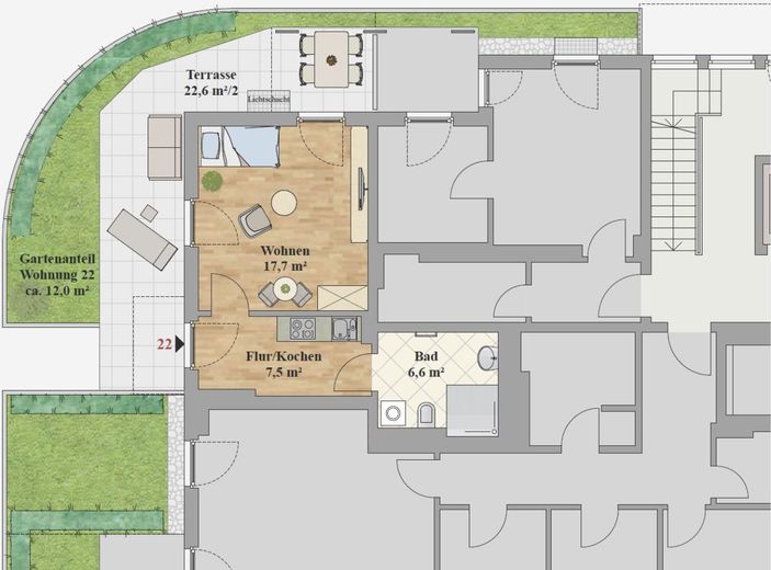 ERSTBEZUG AB 01.12.26 - SCHÖNE 1,0-ZIMMER WOHNUNG – Grundriss_WE_22
