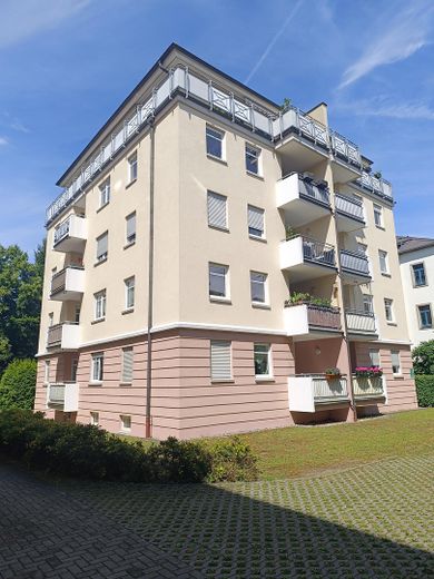 Dresden-Cotta – prov.frei, ruhige, mod. 1 Zi.-Whg. mit Balkon, sep. Küche mit Einbauten u. TG Stpl. – Hausansicht