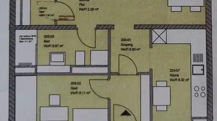 Yeraltı garajında park yeri dahil zevkli 3 odalı zemin kat dairesi – Grundriss