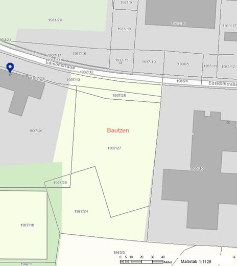 GEFRAGTES GEWERBEGRUNDSTÜCK IM SÜDEN VON BAUTZEN – Flurkarte