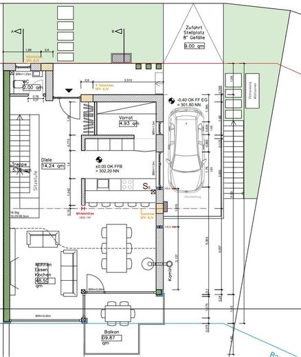 Hochwertiges Architektenhaus im Bauhausstil – Saarbrücken-Ensheim – Erdgeschoss