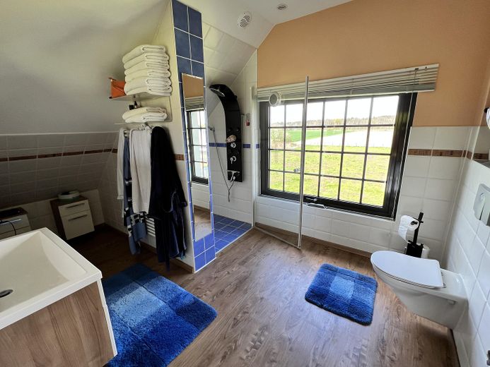 NEU! Ikonische, lichtdurchflutete Landhaus Villa mit Einliegerwohnung & mögl. Grundstkserweiterung – Duschbad 2. OG