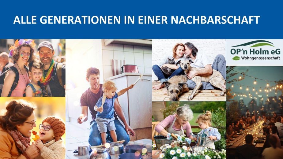 Op'n Holm - 4-Zimmer - Süd-West-Terasse - private Wohngenossenschaft – Alle Generationen 