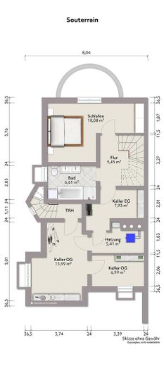 Gran casa adosada con 2 viviendas independientes: vivienda en propiedad de 4-5 habitaciones y vivienda en propiedad de 3 habitaciones, junto al campo – Grundriss Dachgeschoß