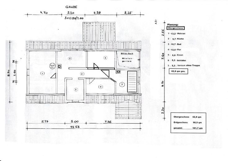 Planung Obergeschoss