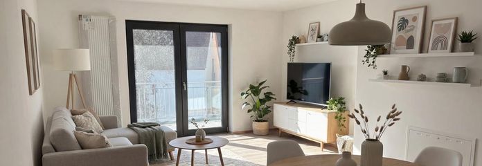 Moderne 2-Zimmerwohnung (85qm) Neubau – Wohn-Ess-Bereich