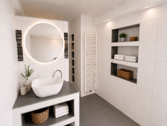 5% di ammortamento fiscale - Vivere con stile su 92 m² o affittare con rendimento – The Middle Apartment – Bad