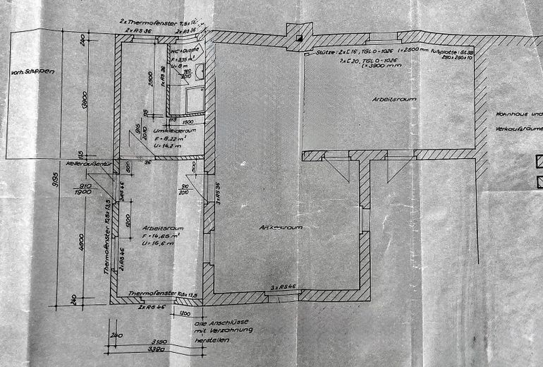 Historisches Fachwerkhaus mit Ausbaupotenzial und großzügigem Grundstück – Grundriss EG ehm. Backhaus