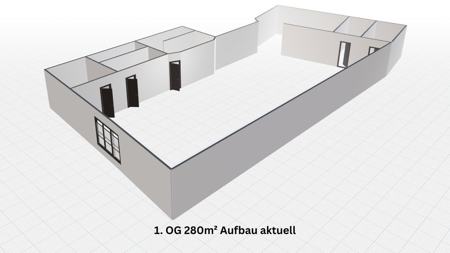 280m² 1. OG Gebäudefront