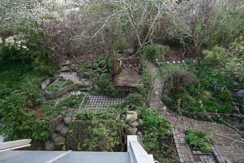 Dachterrassenblick in Garten