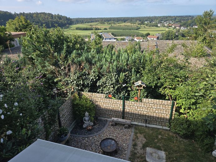 Einfamilienhaus in traumhafter Lage mit Panoramablick auf Bodensee und Schweizer Berglandschaft – Aussicht vom WG Süden