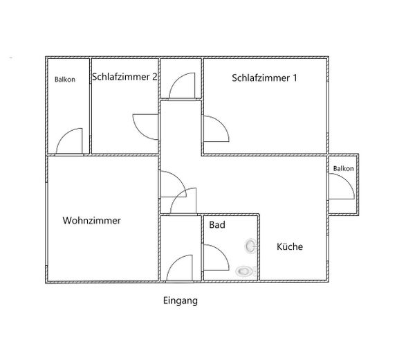 **Provisionsfrei**Leerstehend** 3-Zimmer-Wohnung in Dorsten-Hervest – Grundriss