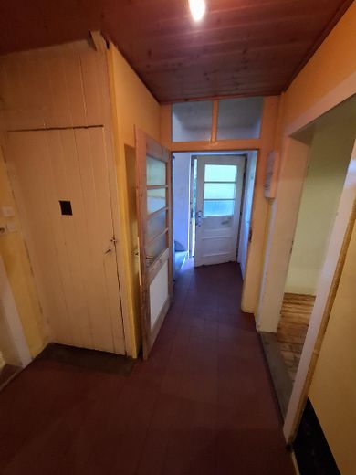 Nbg-Gaismannshof’ta inci - Tek ailelik ev (veya 3 odalı mutfak-banyo zemin kat + 2 odalı mutfak-banyo çatı katı) ve büyük, sakin bahçe – Flur (gefließt) Richt. Eingang