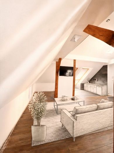 ​Arbeiten & Luxuriös Wohnen: Kernsaniertes Anwesen mit 114 m² Gewerbe-Areal & Autarkie-Technik – ELW Wohnen Visualisierung