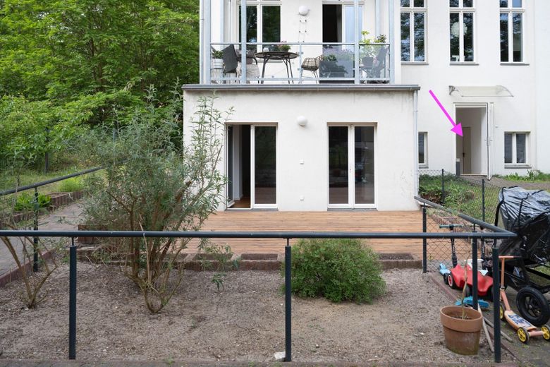 Rarität! Barrierefreie Gartenwohnung in Neobarock-Villa! – Terrasse